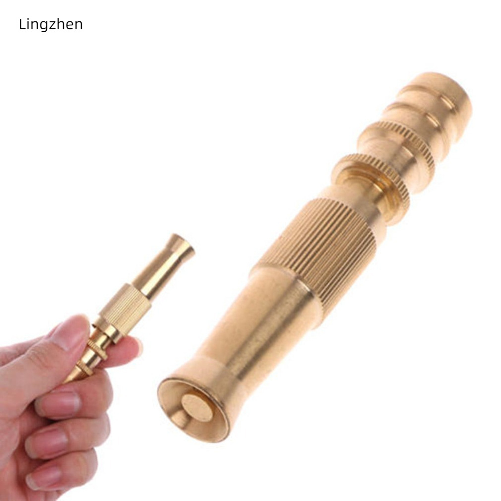 Lingzhen Garden Hose Sprinkler System Car Wash Lawn Watering Gardening Irrigation Spray Gun Brass Hose Nozzle