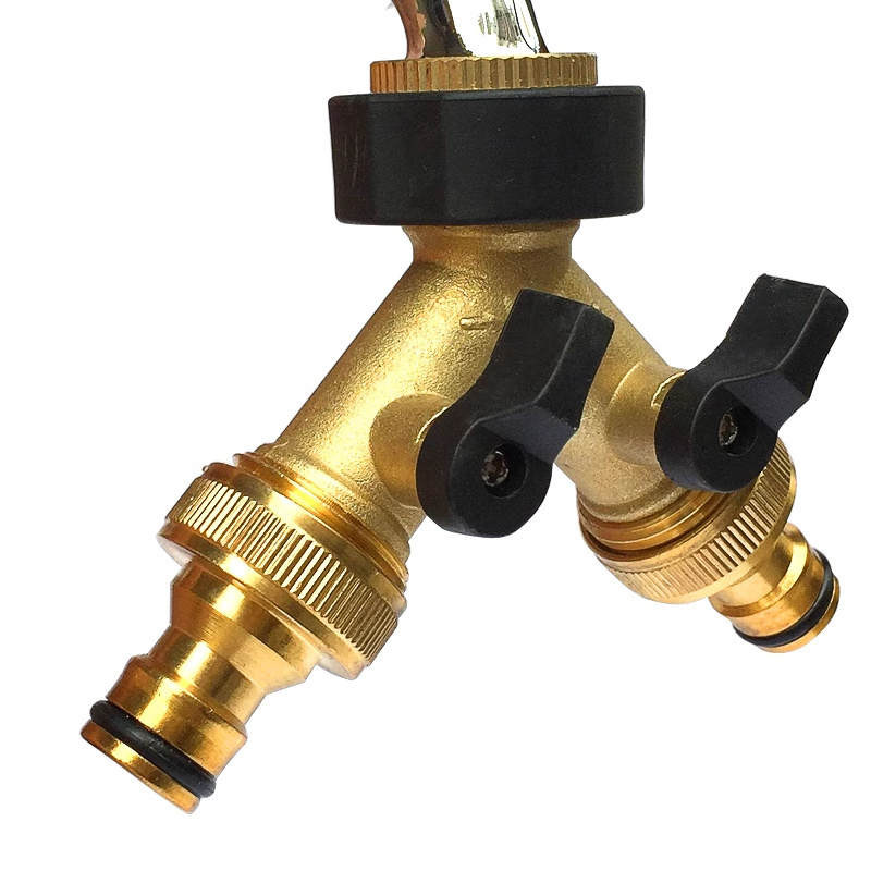 Ball Valve For Garden Hose Connector Garden Hose Y Splitter 2 -Way Y Valve Hose Quick Connector