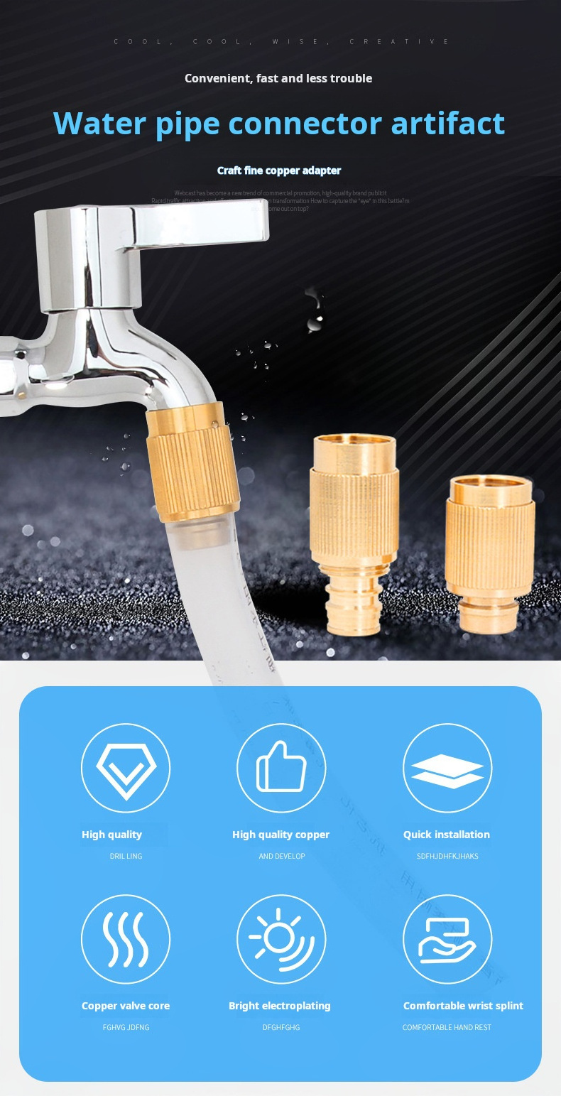 Lingzhen brass tools fittings plug garden water quick connect hose connectors