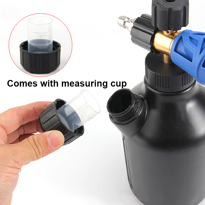 Lingzhen High pressure black color with counting cup cleaning quick connector foam cannon car wash cleaning tools