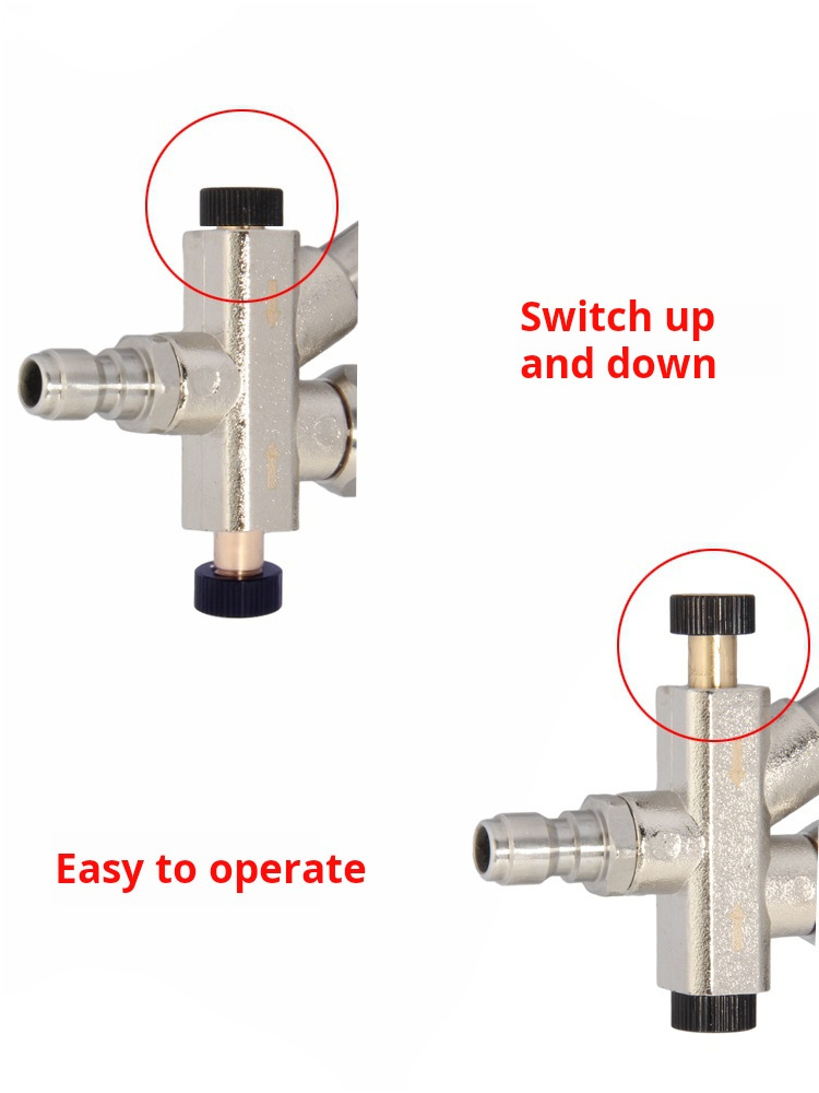 High Pressure Washer Attachment Double Lance For Fast Switching Car Washing 2-Way Valve Snow Foam Lance Foam Cannon