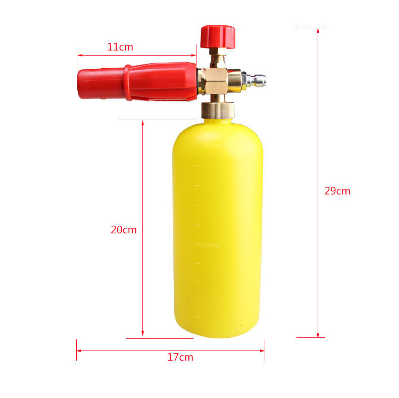 Lingzhen Adjustable Pressure Washer Snow Foam Cannon Soap 1/4 Inch Quick Connect Car Wash Snow Foam Lance