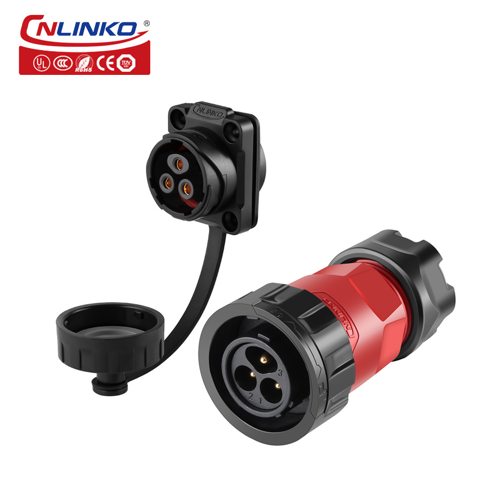 CNLINKO M20 Plastic PBT GF30 Plastic 3 Pin Waterproof Electrical Connector