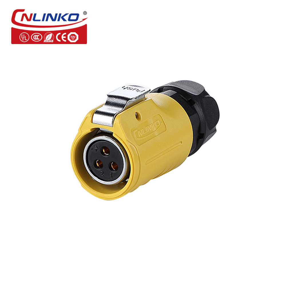 Cnlinko female male 3 pin automotive welding cable connector industrial plug and socket Circular Power Connectors