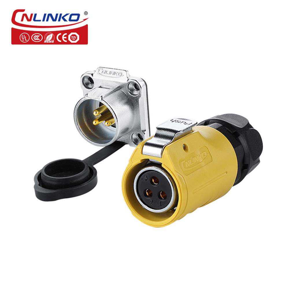 Cnlinko female male 3 pin automotive welding cable connector industrial plug and socket Circular Power Connectors