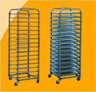 Stainless Steel Kitchen Food Trolley Bakery Trolley Racks for Rotating Rack Oven