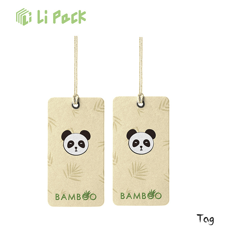 Lipack Eco Friendly Logo Sustainable Customized Shape Hanging Tag Recycled Paper Swing Tickets