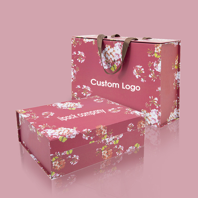 Lipack Paper Cardboard Commercial Suitcase Cardboard Paper Box Packaging With Handle