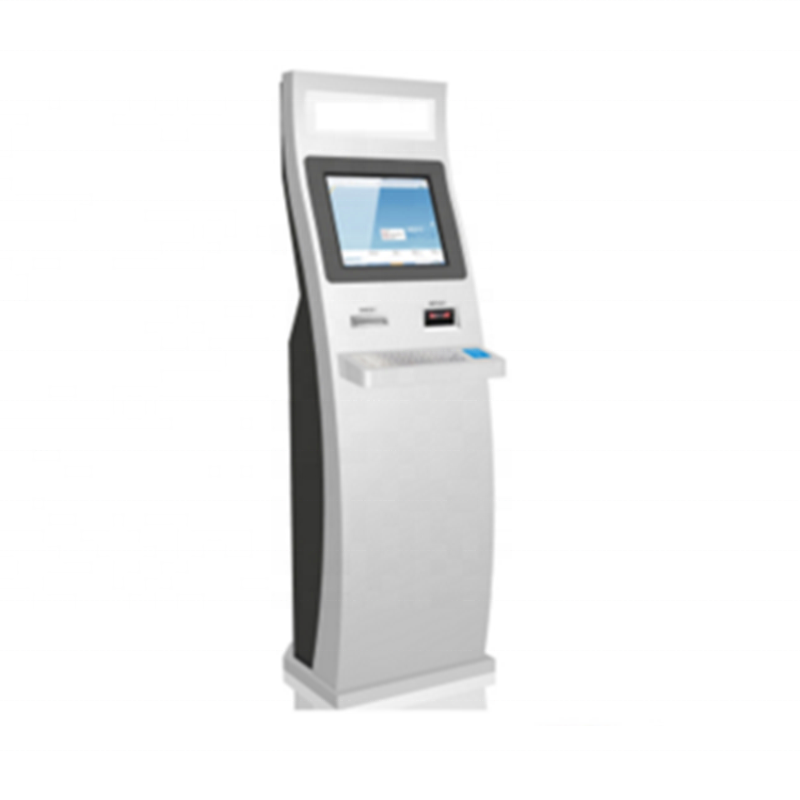 Dual Screen Check In And Check Out Self Service Kiosk , Credit Card Payment Kiosk With Passport Scanner