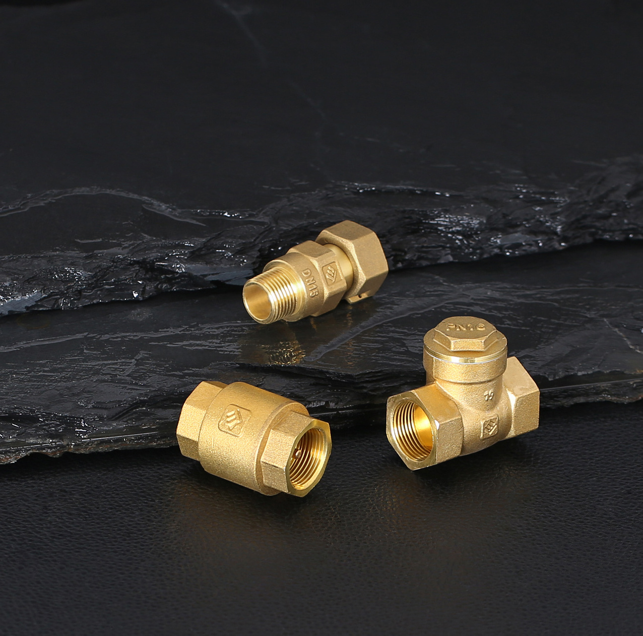 LISHUI Factory Supply Brass Valves Female Thread Vertical Forged Brass Spring Check Valve