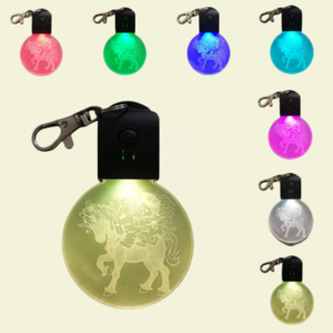 Custom Gifts 7 RGB Colors LED 3D Blank Acrylic Keychain Rechargeable Acrylic Keychain LED Light