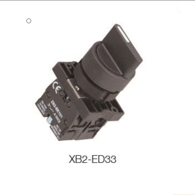 XB2-ED33 22MM Three-digit Knob ON-OFF-ON Knob Switch  Plastic  Series Plastic Push Button Key Emergency Stop Rotary Switch