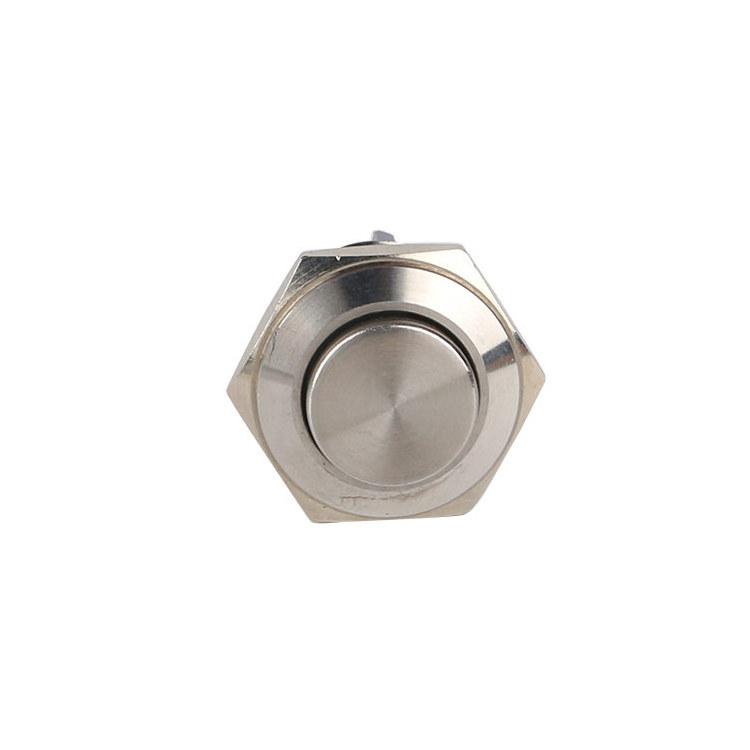 16mm Waterproof High Round Momentary 1NO Stainless Steel Pushbutton Micro Push Button Switch