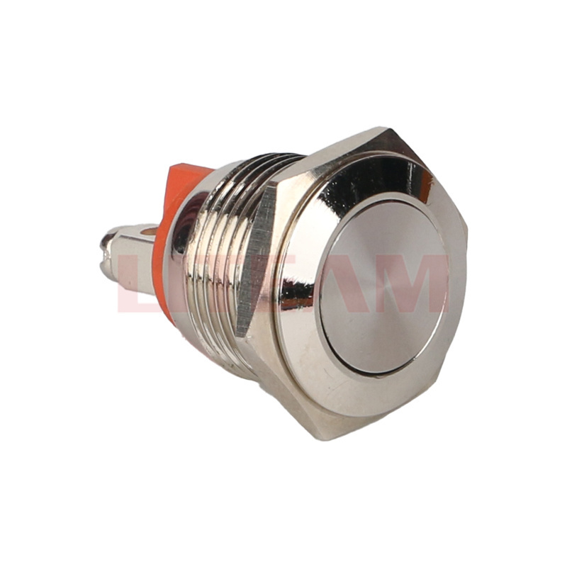 16mm Metal Switch Push Button   Momentary Waterproof Flat Round 1NC  Or Round Miniature Push Button Latching On  Micro Switch