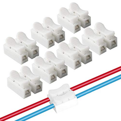 CH2 Wire Connector Electrical Plastic Quick Wire Cable Connector Clamp Terminal Block LED Strip Light Wire Connector