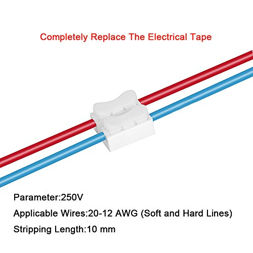 CH2 Wire Connector Electrical Plastic Quick Wire Cable Connector Clamp Terminal Block LED Strip Light Wire Connector