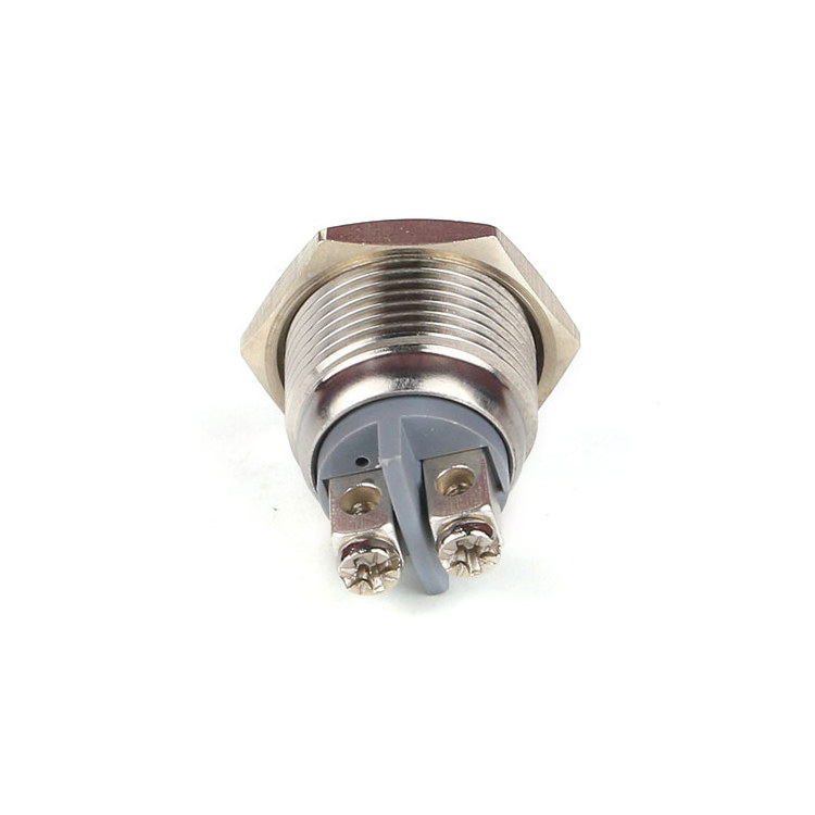 16mm Waterproof High Round Momentary 1NO Stainless Steel Pushbutton Micro Push Button Switch