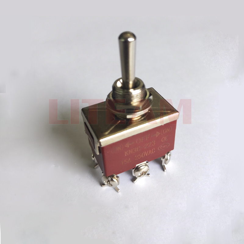 KN3C Series  ON-OFF On 3 Position Switch 15A 250V 6 Pin Hitch Terminals Transmitter Toggle Switch