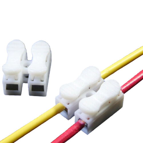 CH2 Wire Connector Electrical Plastic Quick Wire Cable Connector Clamp Terminal Block LED Strip Light Wire Connector