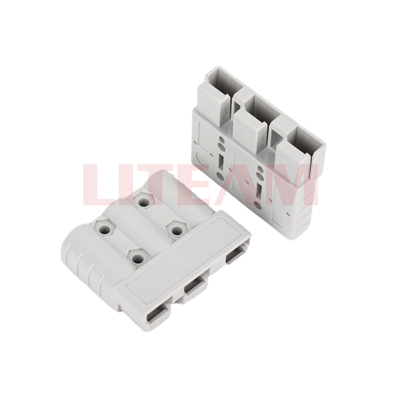 Factory Direct Supply 3Pin 50a Grey Battery Terminal Connector For Lithium Power Connector 3Pole 175A 600v Battery Charging Plug