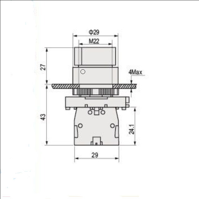 XB2-ED33 22MM Three-digit Knob ON-OFF-ON Knob Switch  Plastic  Series Plastic Push Button Key Emergency Stop Rotary Switch