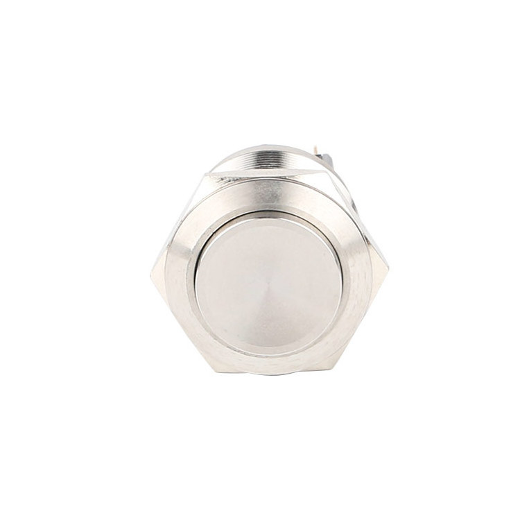 25mm 10A250V Self-locking High Round Metal Pushbutton Small Push Button Switch With NO NC Function