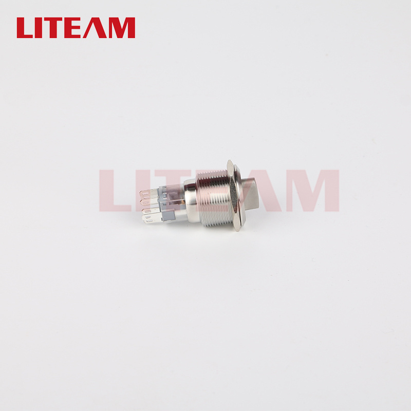 22mm 19mm 12mm 25mm Waterproof ON-OFF-ON Twist Release Push Button Switch Selector Switch 3 Position Product