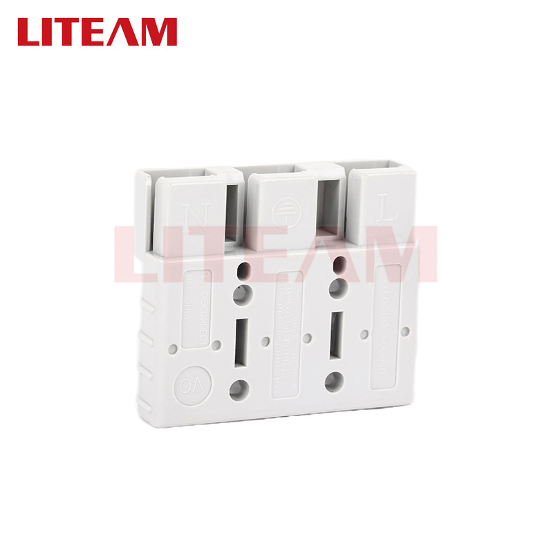 Factory Direct Supply 3Pin 50a Grey Battery Terminal Connector For Lithium Power Connector 3Pole 175A 600v Battery Charging Plug