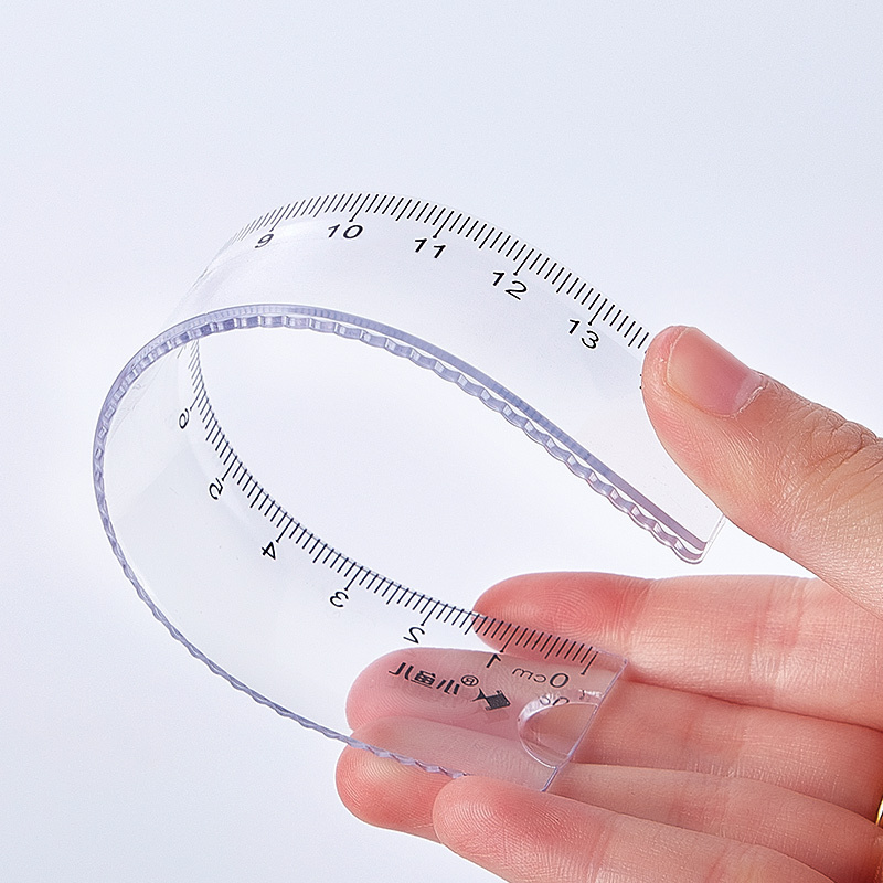 PVC flexible ruler 15cm straight scale ruler set  high quality transparent clear ruler for students