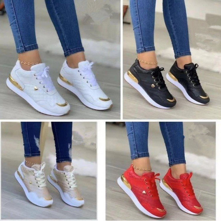 Women's Fashion Sports Shoes Thick Sole Elevated Running Sneakers Big Size Women Outdoor Non Slip Shoes Tennis Casual Shoes