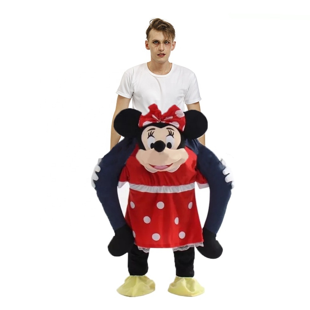 Halloween Funny People Carry Me Ride On Animal Lion / Bear/ Panda /Easter Bunny Rabbit Shoulders Dress up Mascot Costume