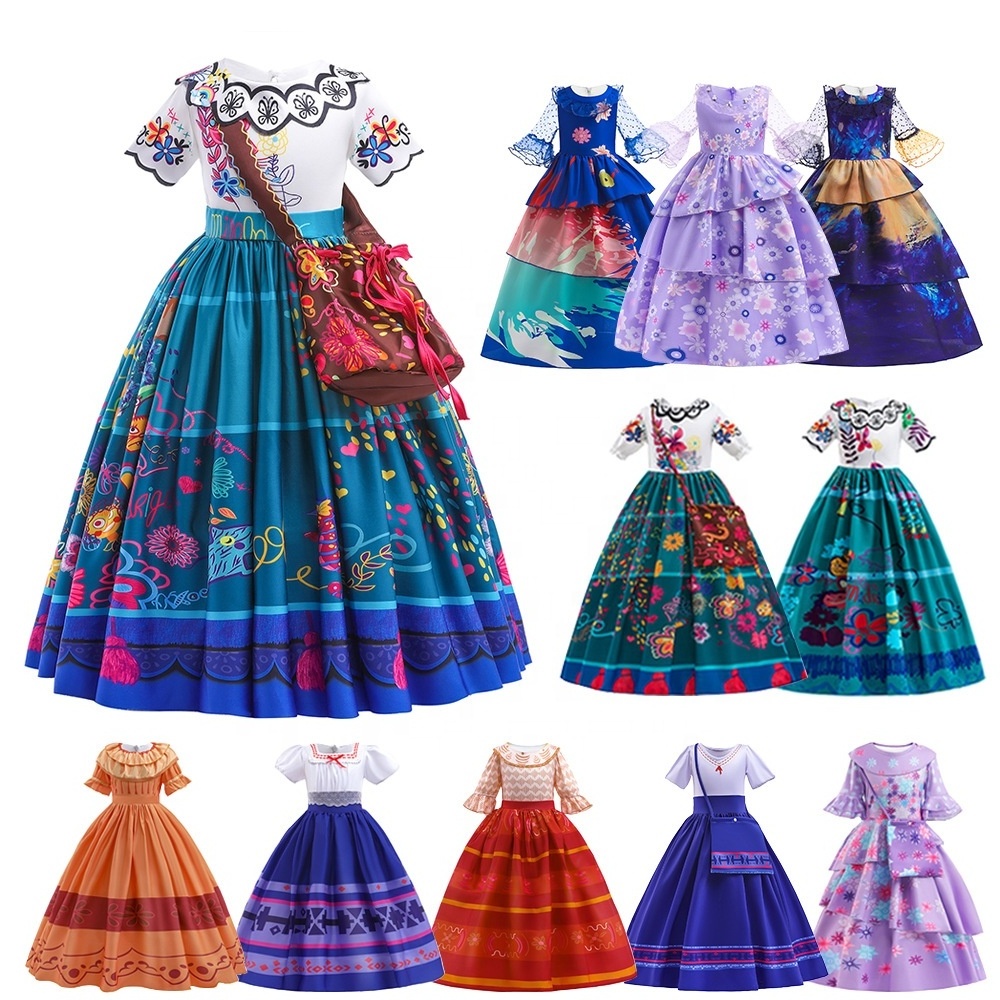 Carnival Cosplay Baby Girls Party Christmas Encanto Dolores Isabela Luisa Bruno Camilo Outfits Halloween Mirabel Dress Costume