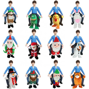 Carnival Funny People Carry Me Ride On Animal Shoulder's Dress Up Mascot Costume Christmas Children Party Costumes