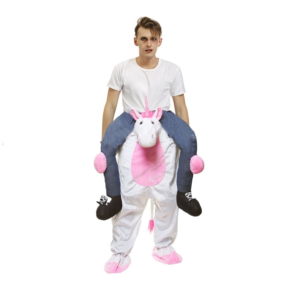 Halloween Funny People Carry Me Ride On Animal Lion / Bear/ Panda /Easter Bunny Rabbit Shoulders Dress up Mascot Costume