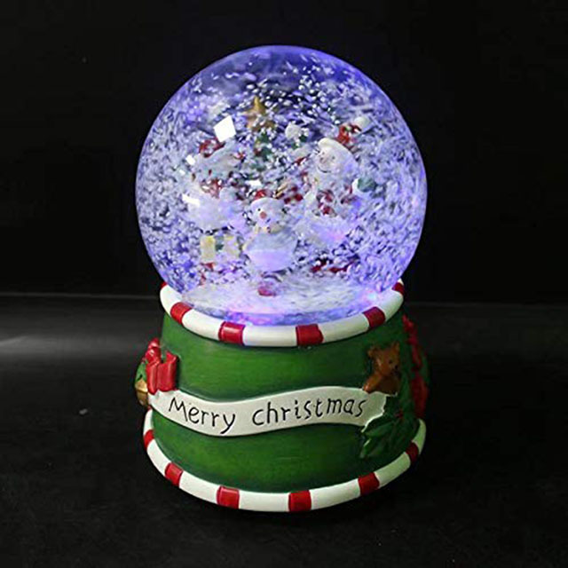 2020 Customized Snowman crystal balled light SnowBall Christmas Snow Globe with Santa Claus Elk Crystal Ball Snow New Year Gifts