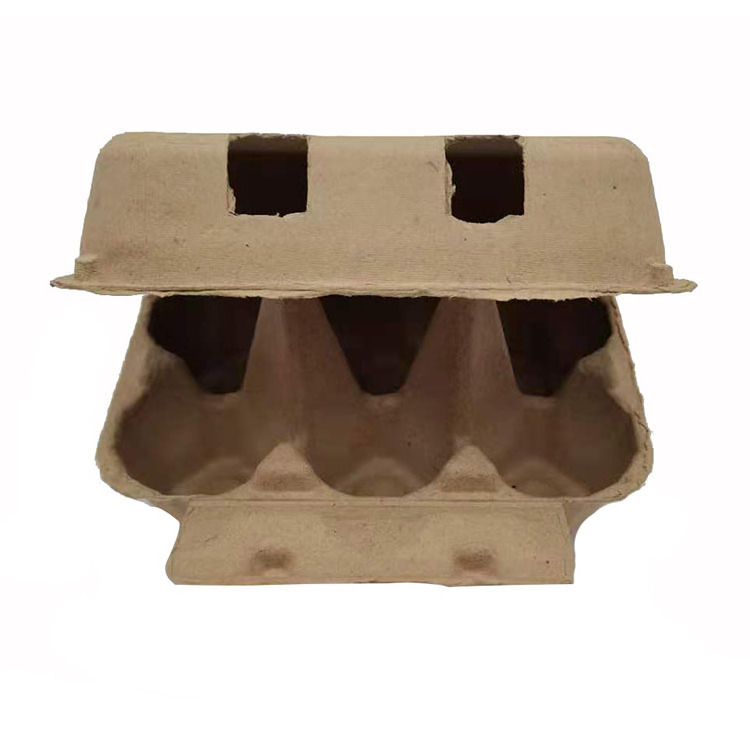 jruida 6 egg cartons brown Empty Egg box Pulp Each Holds 6 Eggs cartons container farm market