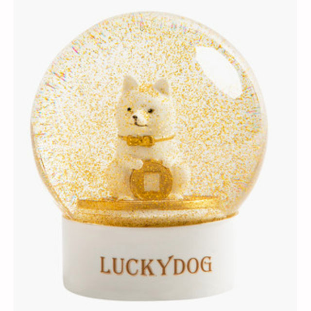 2020 customized lucky dog  SnowBall Christmas Snow Globe with Santa Claus Elk Crystal Ball Snow New Year Gifts