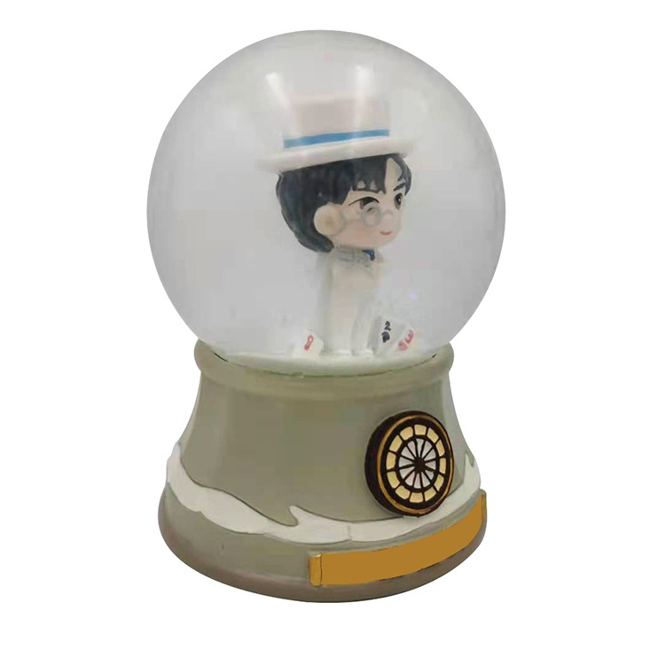 3.1inch detective conan SnowBall snow globe lovely boy Crystal Ball children andfriend gifts