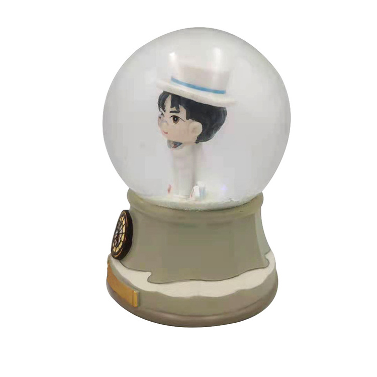 3.1inch detective conan SnowBall snow globe lovely boy Crystal Ball children andfriend gifts