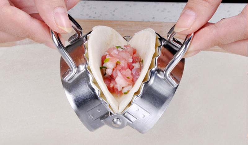 Stainless Steel Dumpling Maker and Dough Press for Home Kitchen Dumpling Pie Ravioli Mold