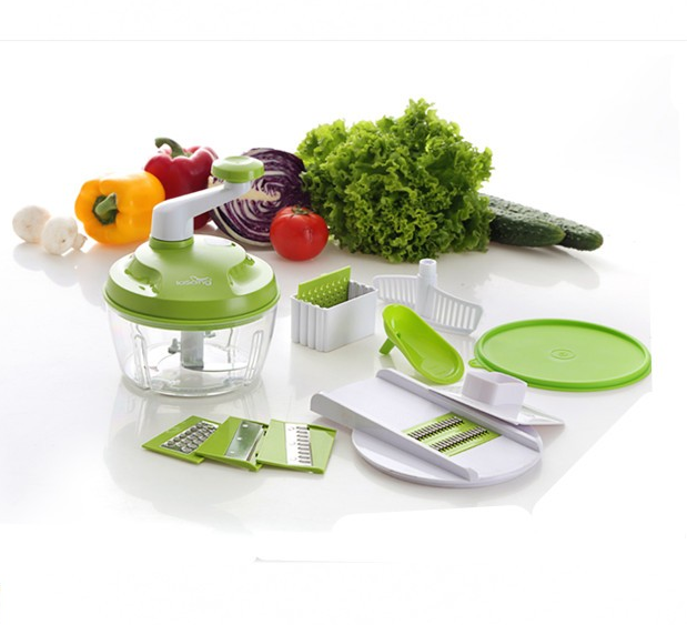 Multi-function plastic food manual vegetable chopper /salad maker /vegetable slicer set