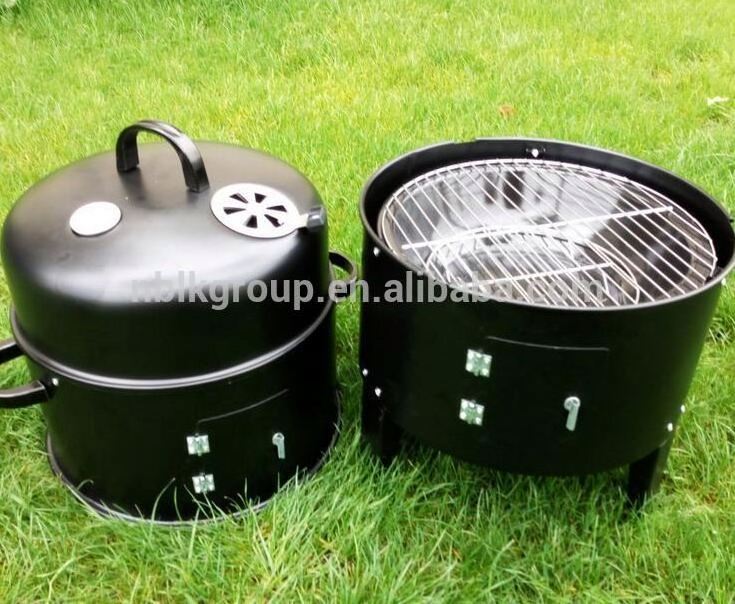 Outdoor BBQ charcoal smoker smoking BBQ grill roast stove oven