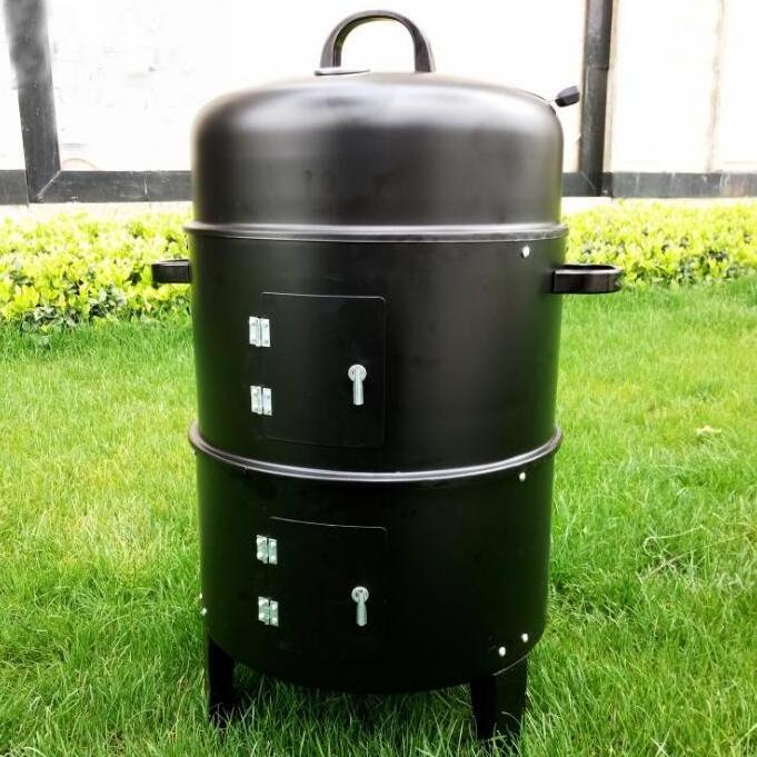 Outdoor BBQ charcoal smoker smoking BBQ grill roast stove oven