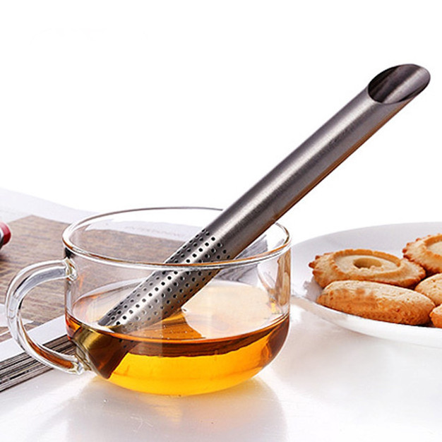 Stainless Steel Stick Pipe Tea Infuser /Loose Tea Infuser Leaf Strainer Filter Diffuser Herbal