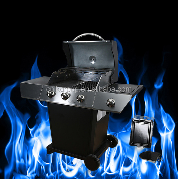 Professional Stainless Steel Gas BBQ Grill with 4 Burners