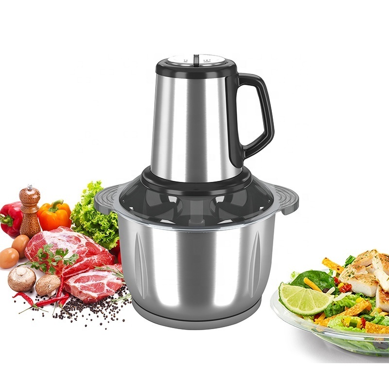 Big Capacity 5L Powerful Universal Electric Two Speed Multi Slicer SS304 Green Meat Vegetable Grinder