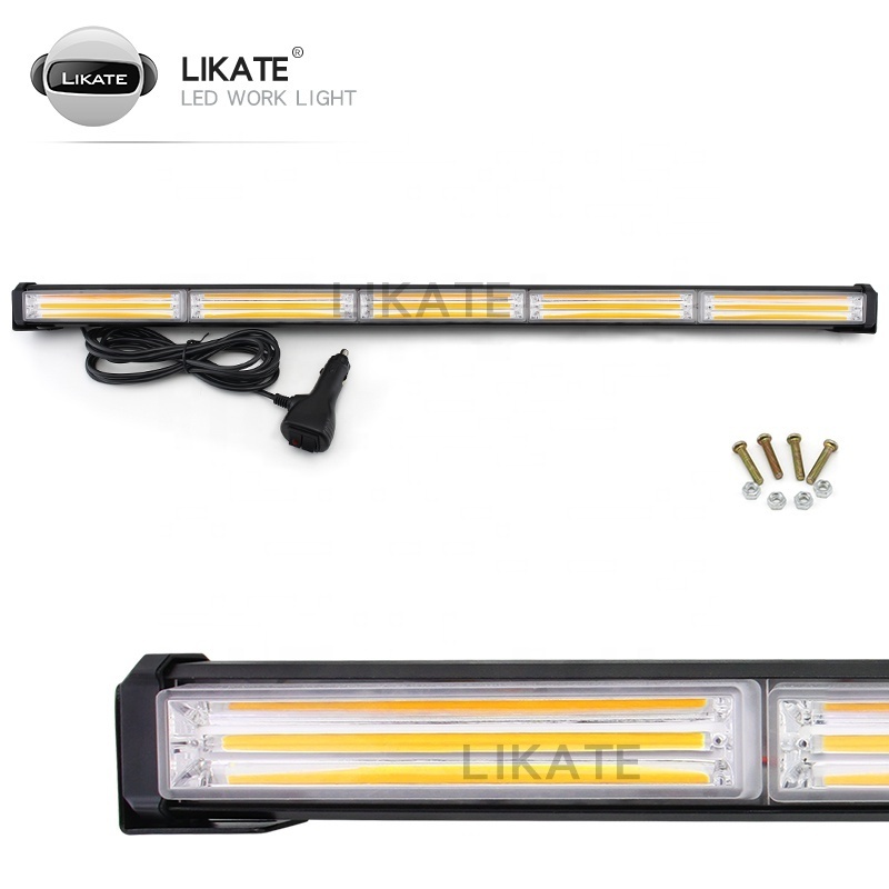 LKT Cob Strobe Flashing Lights Bar High Visibility Traffic Advisor Strobe Light Bar Led Warning Lights Signal Work Lamp