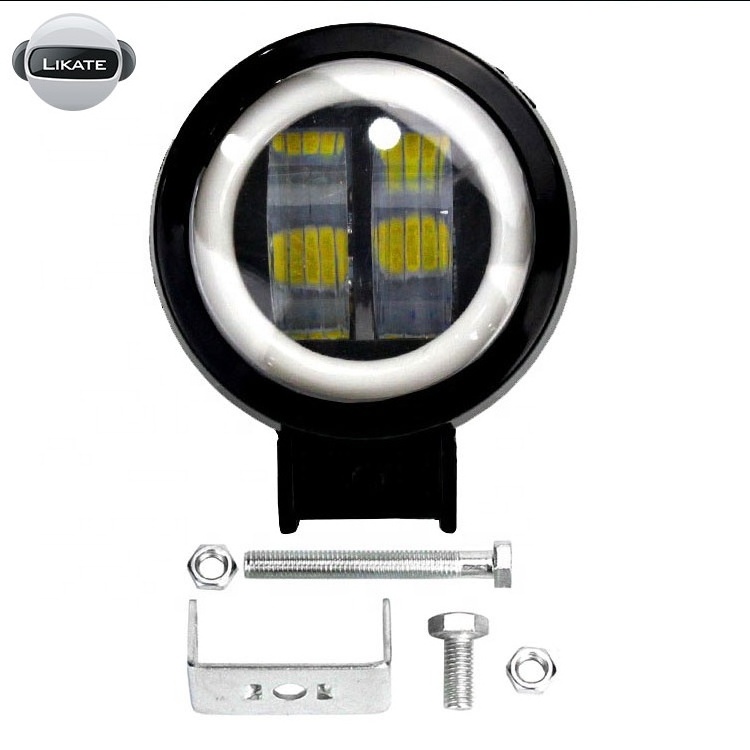 LKT Waterproof 7D 20W Round LED Angel Eyes Light Bar Spot Light Motorcycle Offroad Car Boat Led Work Light