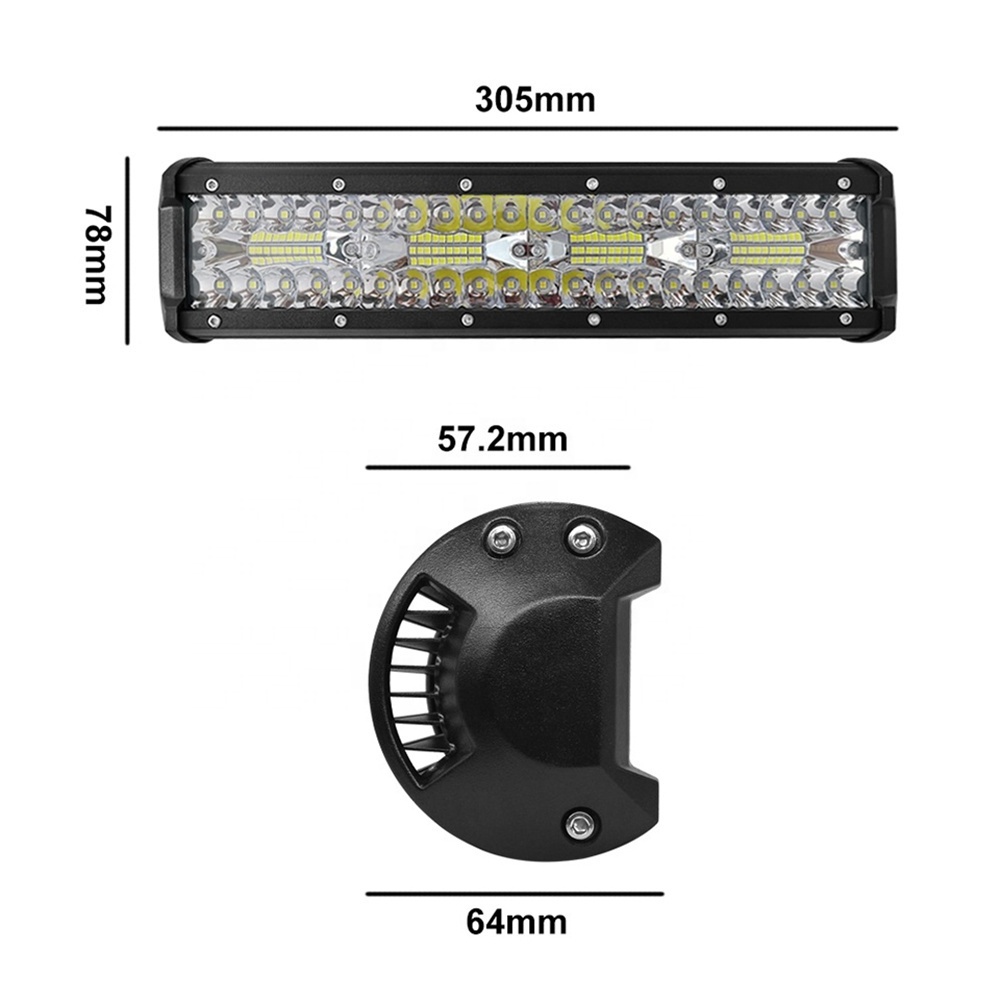 Car Led Working Light 120w Auto Led Light Bar Spot Flood Combo Beam Auto Led Bar Light For Car Truck Offroad Led Work Lamp Bar