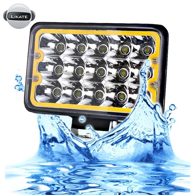 lkt Good Heat High Low Beam 4x6 Truck Spotlight Square Offroad Car Flashing 45w High Bright Led Work Light